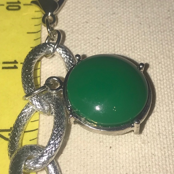 Vintage Green Bauble Silver/Gold Tone Bracelet - Picture 9 of 16